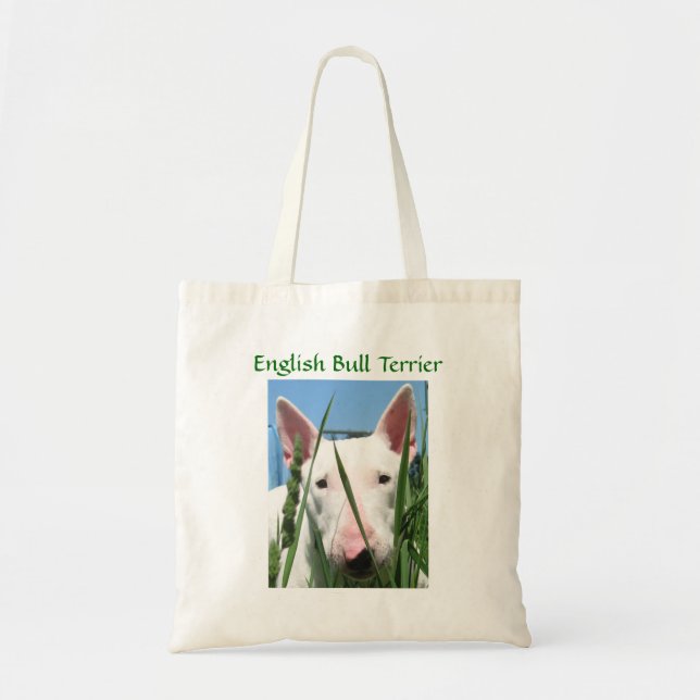 Cute English Bull Terrier Tote Bag (Front)