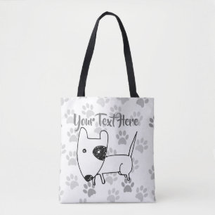 Cute English Bull Terrier Tote Bag