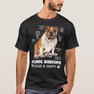 Cute English Bulldog Anatomy Dog Lover Funny T-Shirt