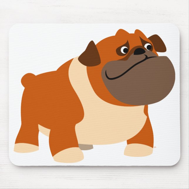 Cute English Bulldog Baby Clothing Mouse Mat (Front)