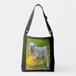Cute English Bulldog Basketball Bulldog Lover Gift Crossbody Bag
