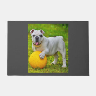 Cute English Bulldog Basketball Bulldog Lover Gift Doormat