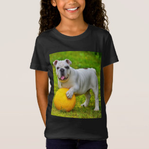 Cute English Bulldog Basketball Bulldog Lover Gift T-Shirt