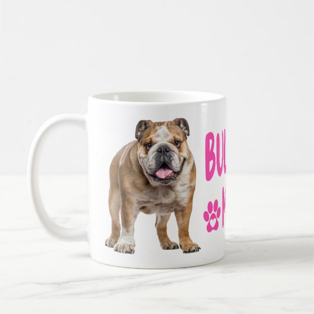 Cute English Bulldog Mum Gift Adorable Dog Lovers Coffee Mug (Left)