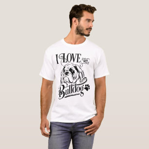 Cute English Bulldog Mum Puppy Dog Mascot Mens T-Shirt