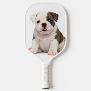 Cute English Bulldog Puppy Pickleball Paddle
