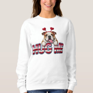 Cute English Bulldog puppy Valentine Sweatshirt