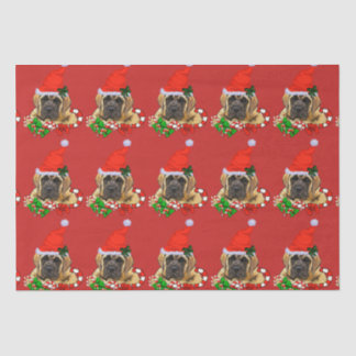 Cute English Mastiff Christmas Tissue Paper
