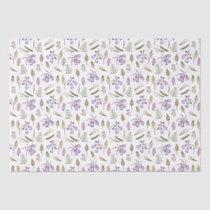 Cute English Purple Violet Flower Garden Gift Tissue Paper