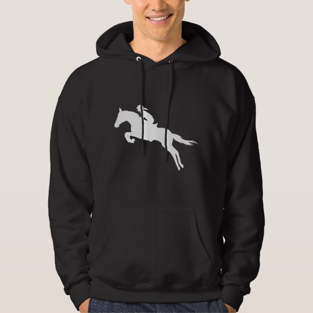 Cute English Riding Hunter Jumper Girl Riding Hors Hoodie (Front)