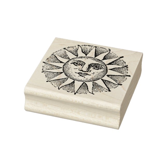 Cute engraving vintage sun rubber stamp (Stamp)