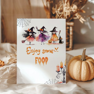 Cute Enjoy some food Witches Costume party Poster