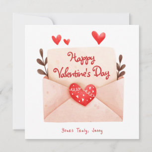 Cute Envelope Happy Valentine's Day Greeting Card