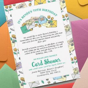 Cute Envelopes Card Shower by Mail Birthday