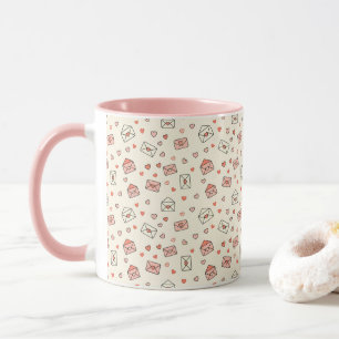 Cute Envelopes & Hearts Seamless Valentine Mug