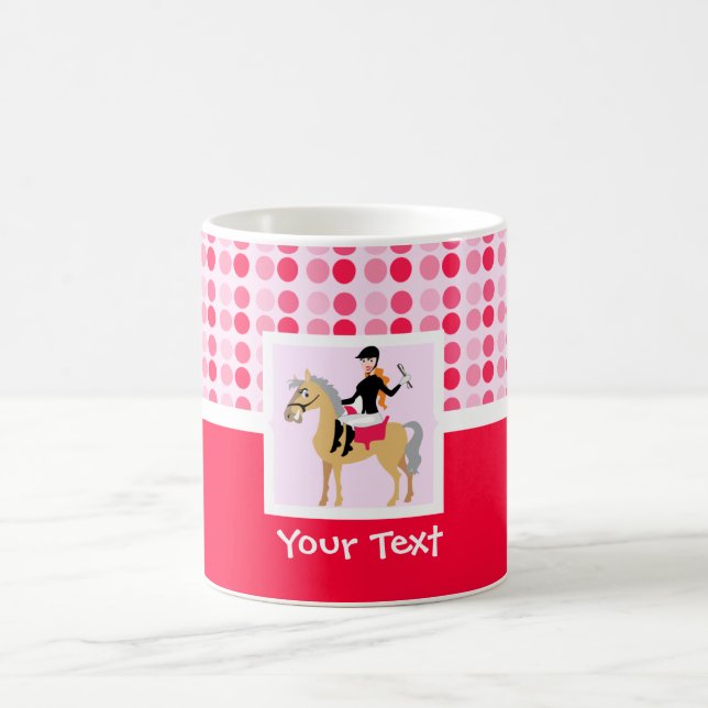 Cute Equestrian Girl. Coffee Mug (Center)