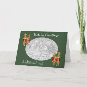 Cute Escaping Gingerbread Men Holiday Photo Card