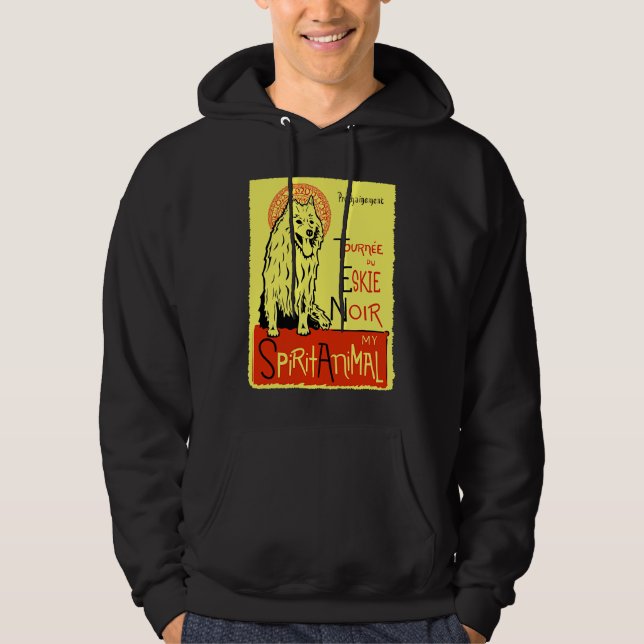 Cute Eskie American Eskimo Dog Eskimo Spitz Hoodie (Front)