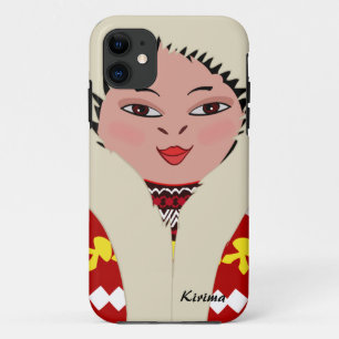 Cute Eskimo Cartoon Girl Dol iPhone 11 Case