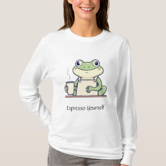 Cute Espresso Yourself Frog Women's Shirt