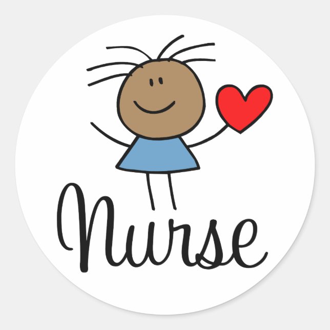 Cute Ethnic Nurse Sticker (Front)