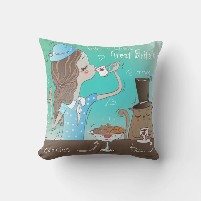 Cute European Meal Cushion (Front)