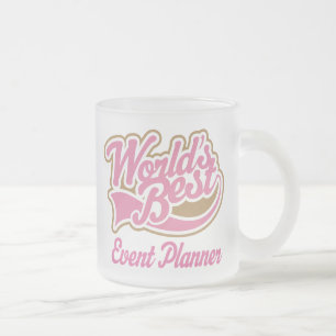 Cute Event Planner Frosted Glass Coffee Mug