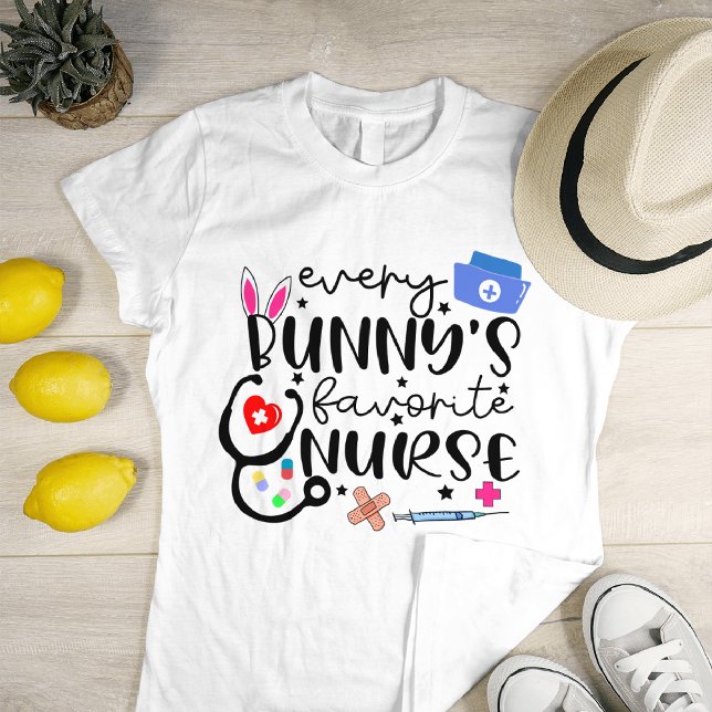 Cute Every Bunny's Favourite Nurse - Gift For Nurs T-Shirt (Creator Uploaded)