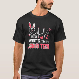 Cute Every Bunny's Is Favourite Scrub Tech Rn Nurs T-Shirt