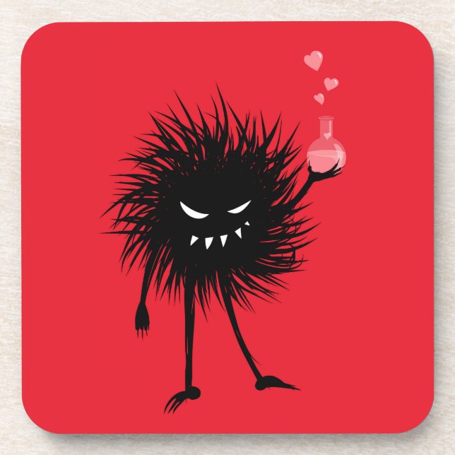 Cute Evil Character Love Potion Coaster (Front)