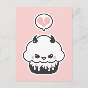 Cute Evil Cupcake Postcard