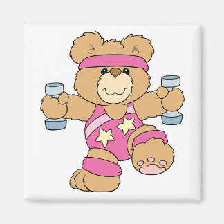 Cute Exercise Fitness bear Magnet