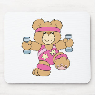 Cute Exercise Fitness bear Mouse Mat