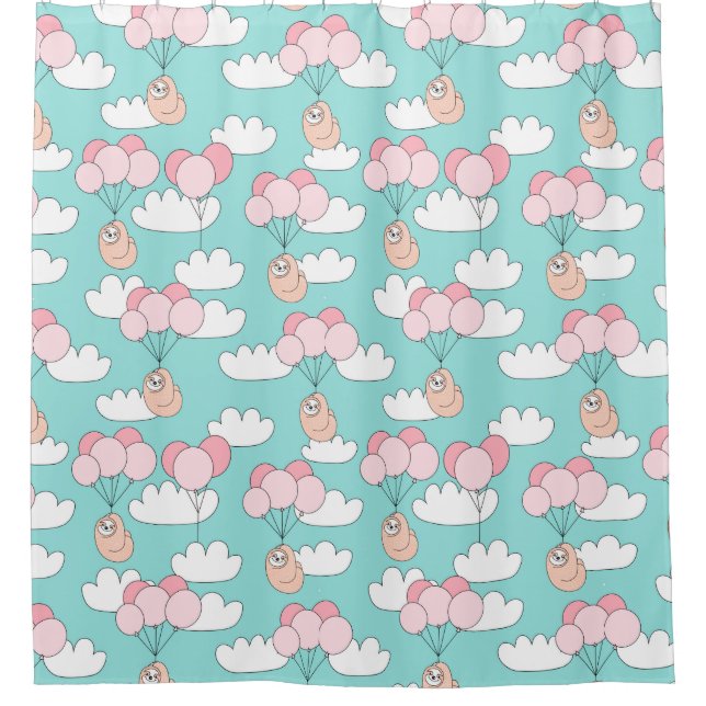 Cute Exotic Christmas Animals Shower Curtain (Front)