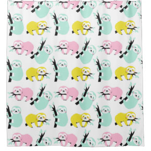 Cute Exotic Christmas Animals Shower Curtain