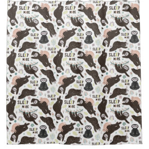Cute Exotic Christmas Animals Shower Curtain