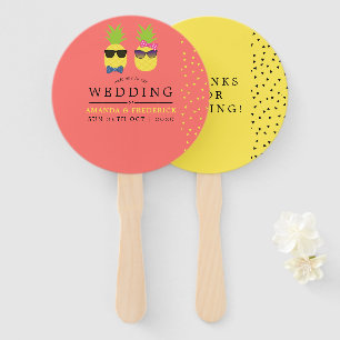 Cute exotic tropical summer Beach Wedding Favour Hand Fan