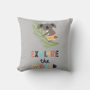 Cute Exploring Koala Cushion