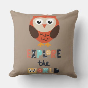 Cute Exploring Owl Cushion