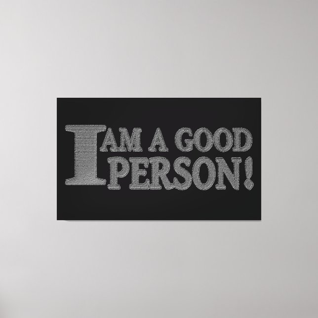 Cute Expression Design "GOOD PERSON" Buy Now Canvas Print (Front)