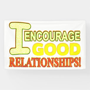 Cute Expression Design GOOD RELATIONSHIPS. Buy Now Banner