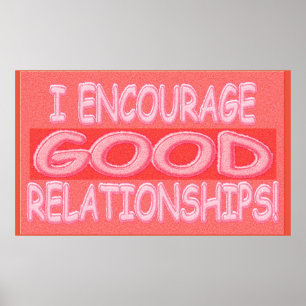 Cute Expression Design GOOD RELATIONSHIPS. Buy Now Poster