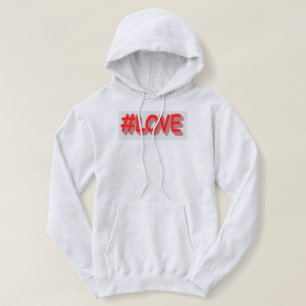 Cute Expression Design "#LOVE". Buy Now Hoodie