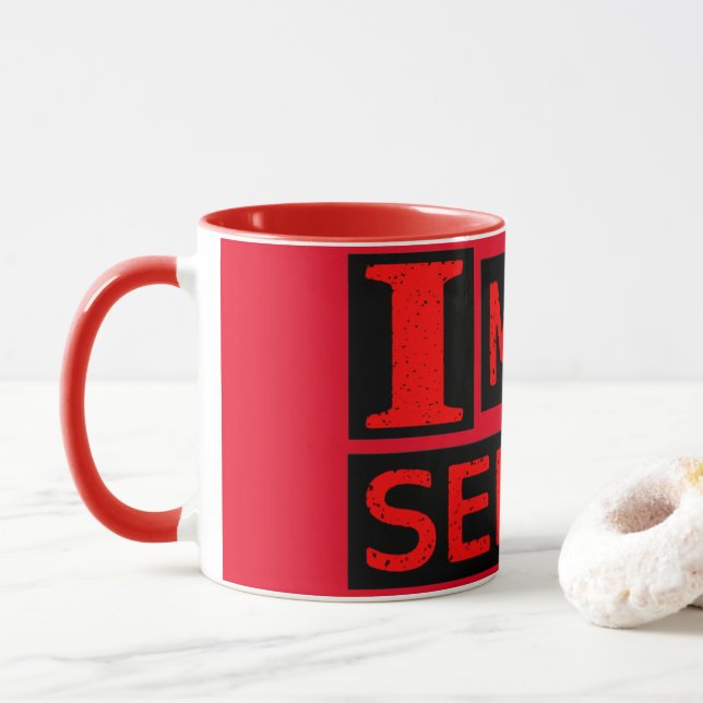 Cute Expression Design "Make Sense" Buy Now Mug (With Donut)
