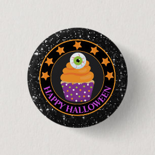 Cute Eyeball Halloween Cupcake 3 Cm Round Badge