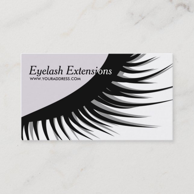 Cute Eyelash Extensions Business Card (Front)