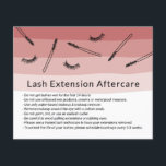 Cute Eyelash Extensions Coral Shades Aftercare Flyer<br><div class="desc">Cute Shades of Coral Eyelash Extension Aftercare Cards.</div>