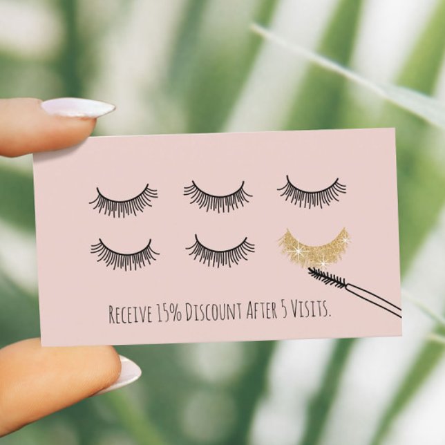 Cute Eyelash Makeup Artist Lash Lounge Loyalty Card (Creator Uploaded)