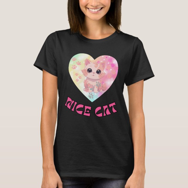 Cute eyes for nice cat T-Shirt (Front)