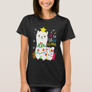 Cute Fa la la Llama Christmas Tree Ornament Decor T-Shirt